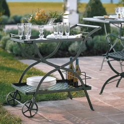 Carrellino Portavivande da Giardino in Acciaio Zincato Made in Italy - Selvaggia