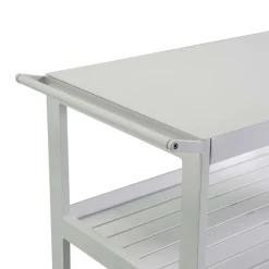 Carrello in Alluminio di Diverse Finiture con Ruote e 3 Ripiani- Tenda