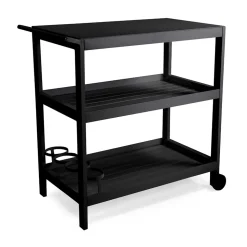 Carrello in Alluminio di Diverse Finiture con Ruote e 3 Ripiani- Tenda