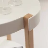 Carrello in faggio naturale e polipropilene bianco con ruote Pineto