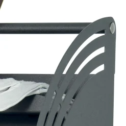Carrello Portalegna in Metallo con Mensola e 4 Ruote Made in Italy - Geco