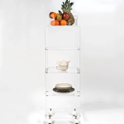 Carrello Portaoggetti da Cucina in Plexiglass Made in Italy - Ercolano