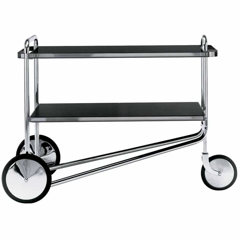 Carrello Portavivande in Acciaio Cromato e Laminato Made in Italy - Singapore