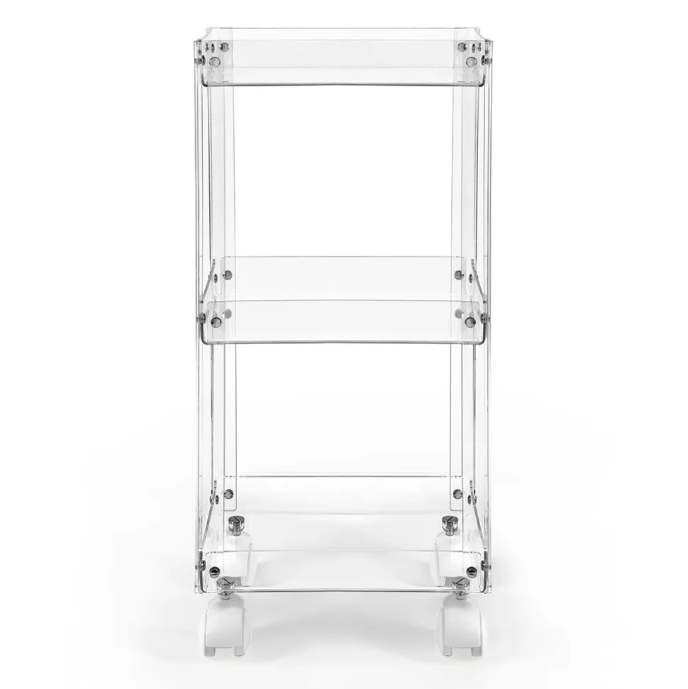 Carrello Porta Vivande in Plexiglass Trasparente Made in Italy - Galatius