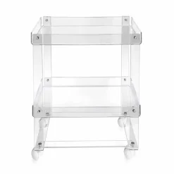Carrello portavivande moderno a 2 ripiani L 60,5cm in plexiglass Diso