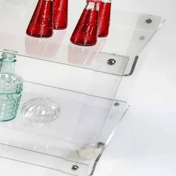 Carrello portavivande moderno a 2 ripiani L 60,5cm in plexiglass Diso