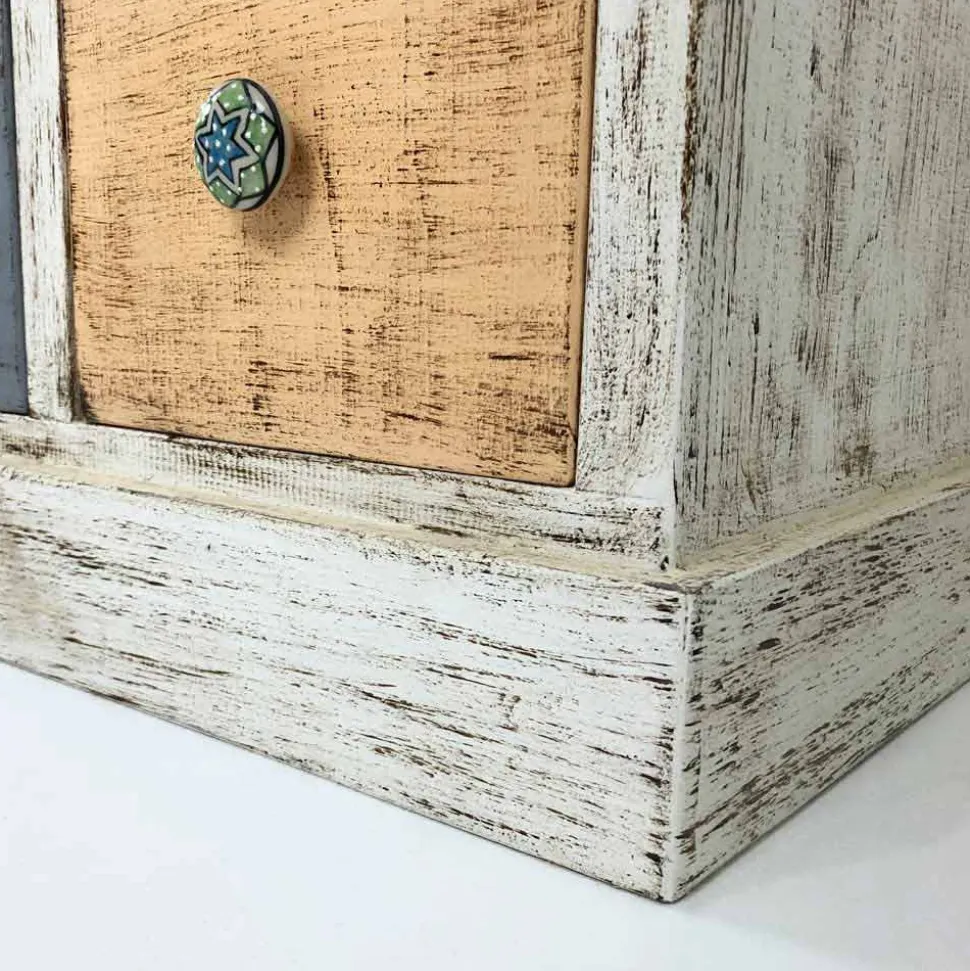 Cassettiera Artigianale in Legno Massello con 9 Cassetti Made in Italy - Pierrot