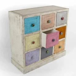 Cassettiera Artigianale in Legno Massello con 9 Cassetti Made in Italy - Pierrot