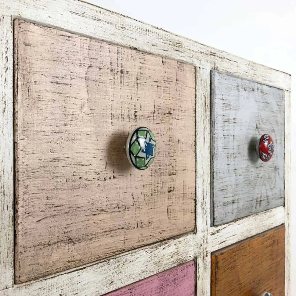 Cassettiera Artigianale in Legno Massello con 9 Cassetti Made in Italy - Pierrot