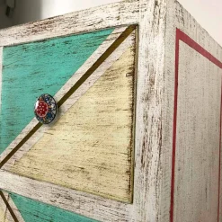 Cassettiera Artigianale in Legno con Cassetti Colorati Made in Italy - Brighella