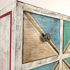 Cassettiera Artigianale in Legno con Cassetti Colorati Made in Italy - Brighella