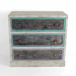 Cassettiera Artigianale in Legno di Abete con 3 Cassetti Made in Italy - Monkey