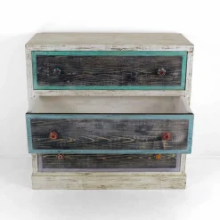 Cassettiera Artigianale in Legno di Abete con 3 Cassetti Made in Italy - Monkey