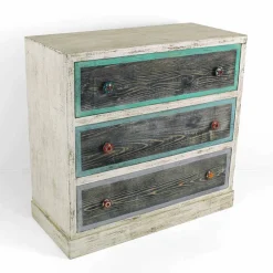 Cassettiera Artigianale in Legno di Abete con 3 Cassetti Made in Italy - Monkey
