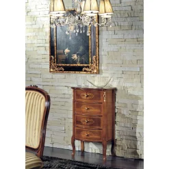 Cassettiera Classica in Legno Noce 4 o 6 Cassetti Made in Italy - Katerine
