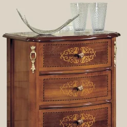 Cassettiera Classica in Legno Noce 4 o 6 Cassetti Made in Italy - Katerine