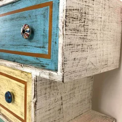 Cassettiera con Cassetti Colorati e Pomelli in Ceramica Made in Italy - Hendriks