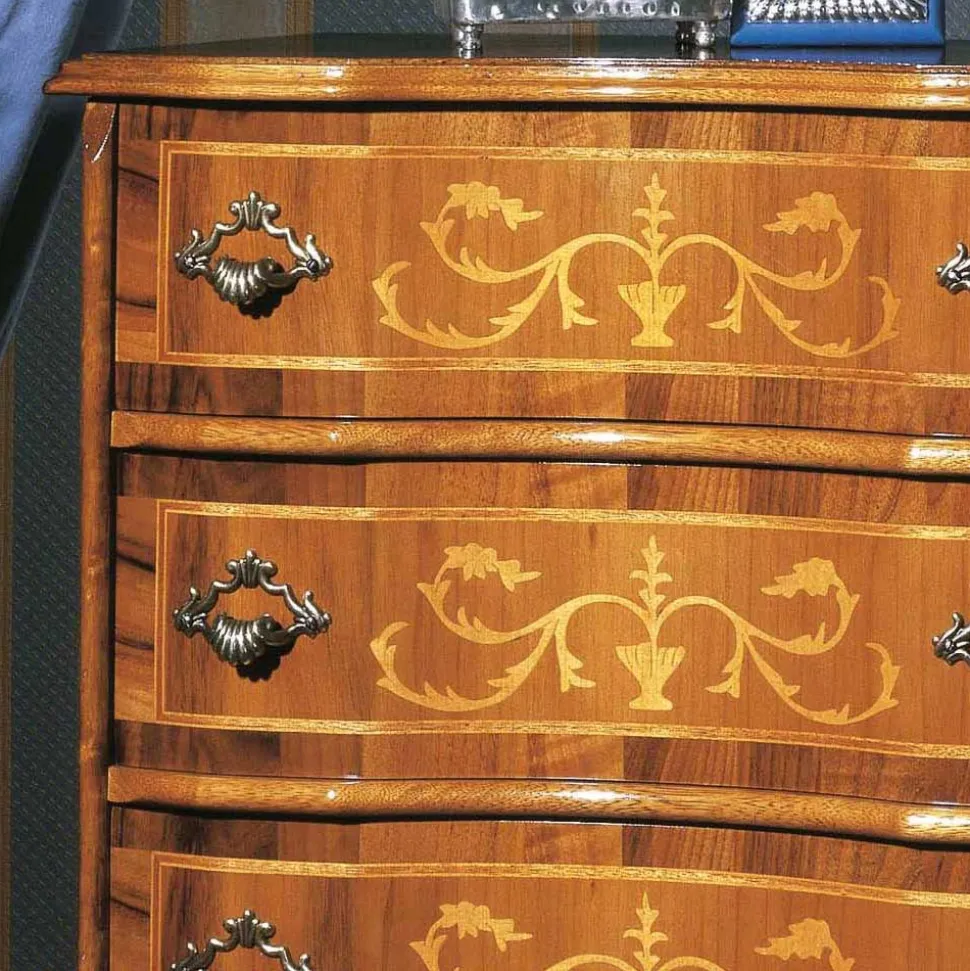 Cassettiera Stile Classico in Legno con Cassetti Made in Italy - Elegant