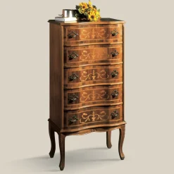 Cassettiera Stile Classico in Legno Noce di Lusso Made in Italy - Elegant