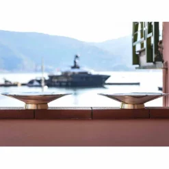 Centrotavola in Marmo Brezza della Versilia e Metallo Made in Italy - Amabile