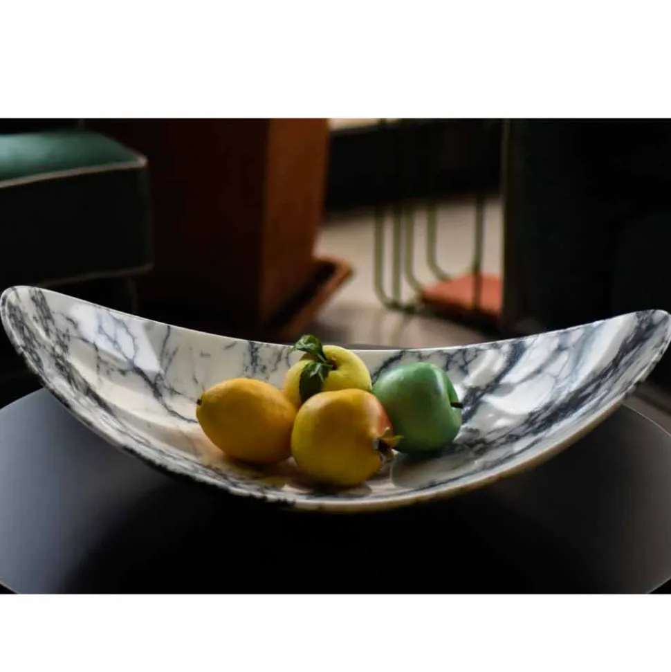 Centrotavola in Marmo Paonazzo di Design Made in Italy - Libeccio