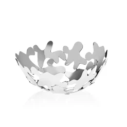 Centrotavola Rotondo Design Contemporaneo Metallo Argentato Decorato - Cordoba