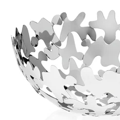 Centrotavola Rotondo Design Contemporaneo Metallo Argentato Decorato - Cordoba