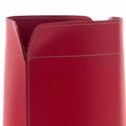 Cestino gettacarte made in Italy in cuoio rigenerato Canistro