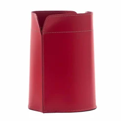 Cestino gettacarte made in Italy in cuoio rigenerato Canistro