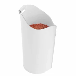 Cesto porta pellet da interno in cuoio 15 Kg di design Sapel