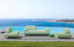 Chaise Longue da Esterno di Design in Metallo e Tessuto Made in Italy - Selia