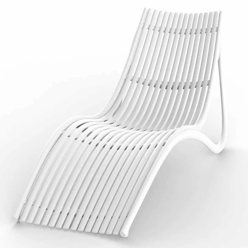 Chaise Longue da Esterno di Design Bianco o Ecru, 4 Pezzi - Ibiza by Vondom