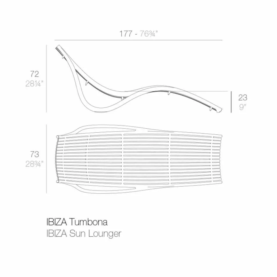 Chaise Longue da Esterno di Design Bianco o Ecru, 4 Pezzi - Ibiza by Vondom