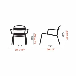 Chaise Longue da Esterno Impilabile in Alluminio Made in Italy, 2 Pezzi - Shyla