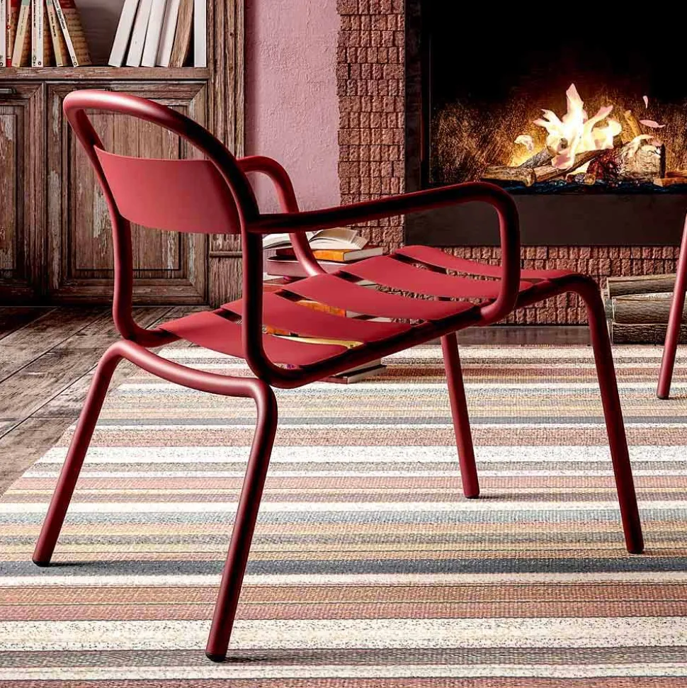 Chaise Longue da Esterno Impilabile in Alluminio Made in Italy, 2 Pezzi - Shyla