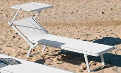 Chaise-longue da Giardino Contract con Parasole e Schienale Reclinabile - Arnold