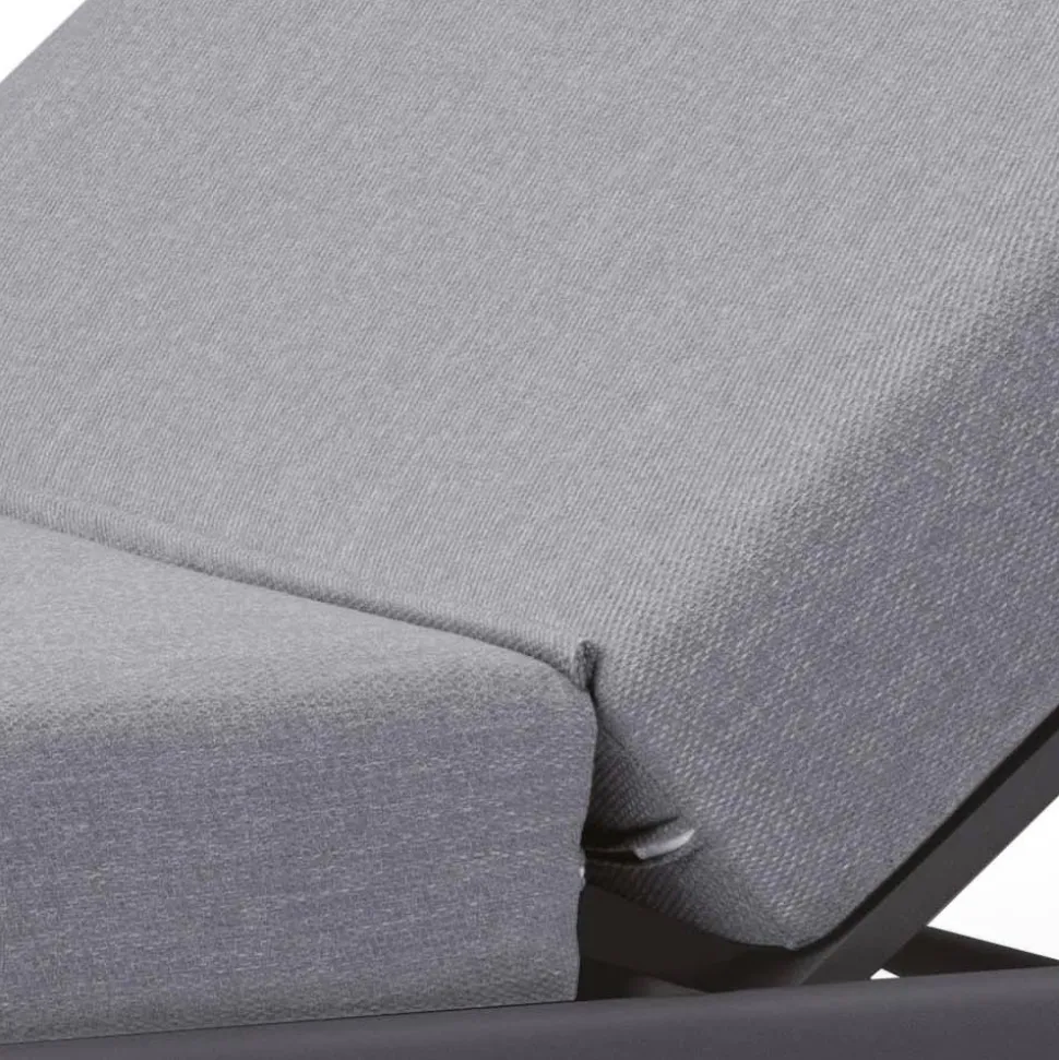 Chaise Longue da Giardino in Alluminio con Rivestimento in Tessuto - Eufemia