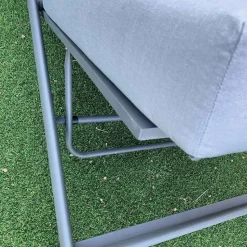 Chaise Longue da Giardino in Alluminio con Rivestimento in Tessuto - Eufemia