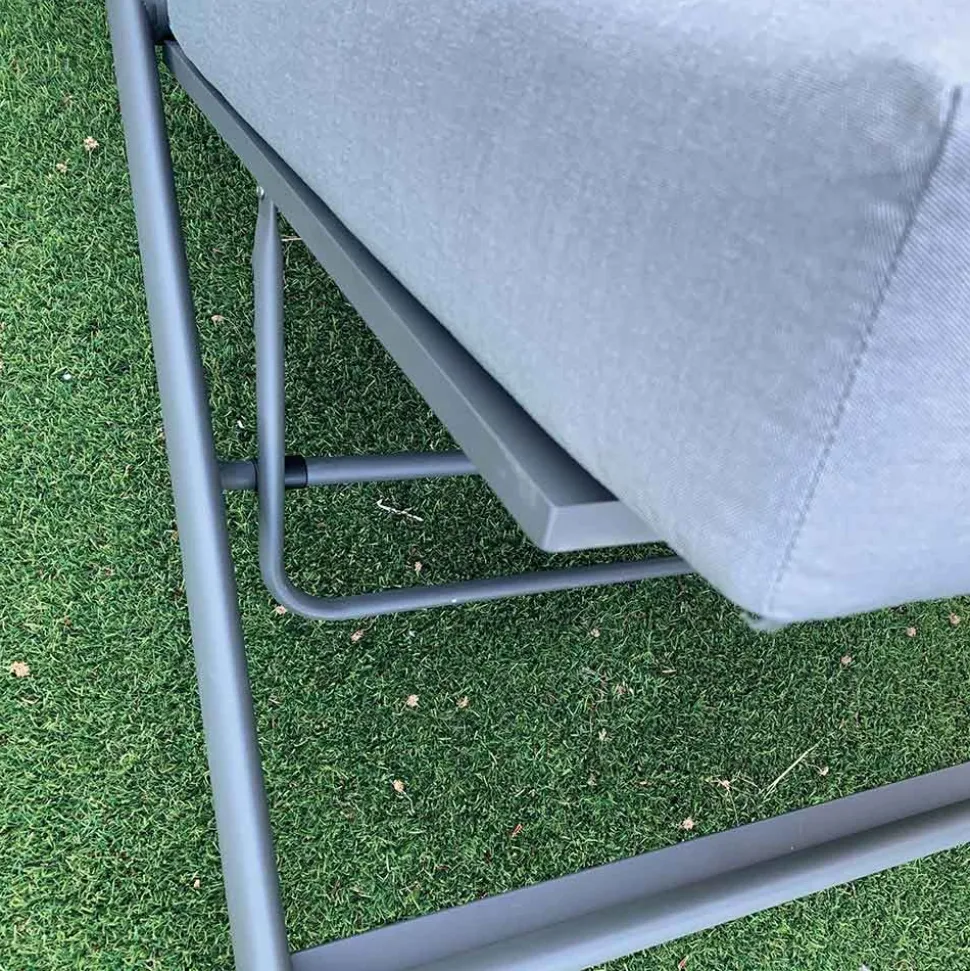 Chaise Longue da Giardino in Alluminio con Rivestimento in Tessuto - Eufemia