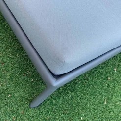 Chaise Longue da Giardino in Alluminio con Rivestimento in Tessuto - Eufemia