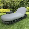 Chaise Longue da Giardino in Gomma con Struttura in Intreccio di Corda - Shuffle