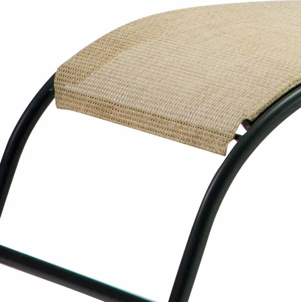 2 Chaise Longue Impilabili da Esterno in Metallo e Tessuto Made in Italy - Perlo