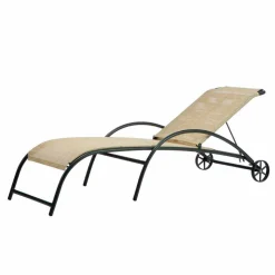 2 Chaise Longue Impilabili da Esterno in Metallo e Tessuto Made in Italy - Perlo