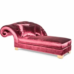 Chaise lounge classica in tessuto 100% Made in Italy Basco