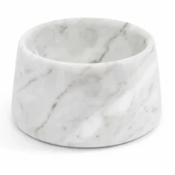 Ciotola per Cani e Gatti Moderna in Marmo Bianco o Nero Made in Italy - Catt