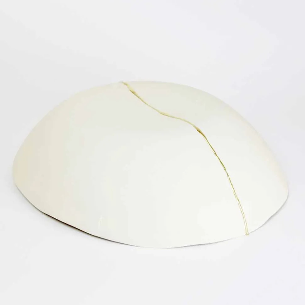 Ciotole in Porcellana Bianca e Foglia d'Oro Design di Lusso Italiano - Cicatroro