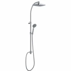 Colonna Doccia con Deviatore e Soffione Quadrato Made in Italy - Silver