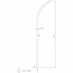 Colonna Doccia da Esterno in Acciaio con Soffione a Incasso Made in Italy - Yuki
