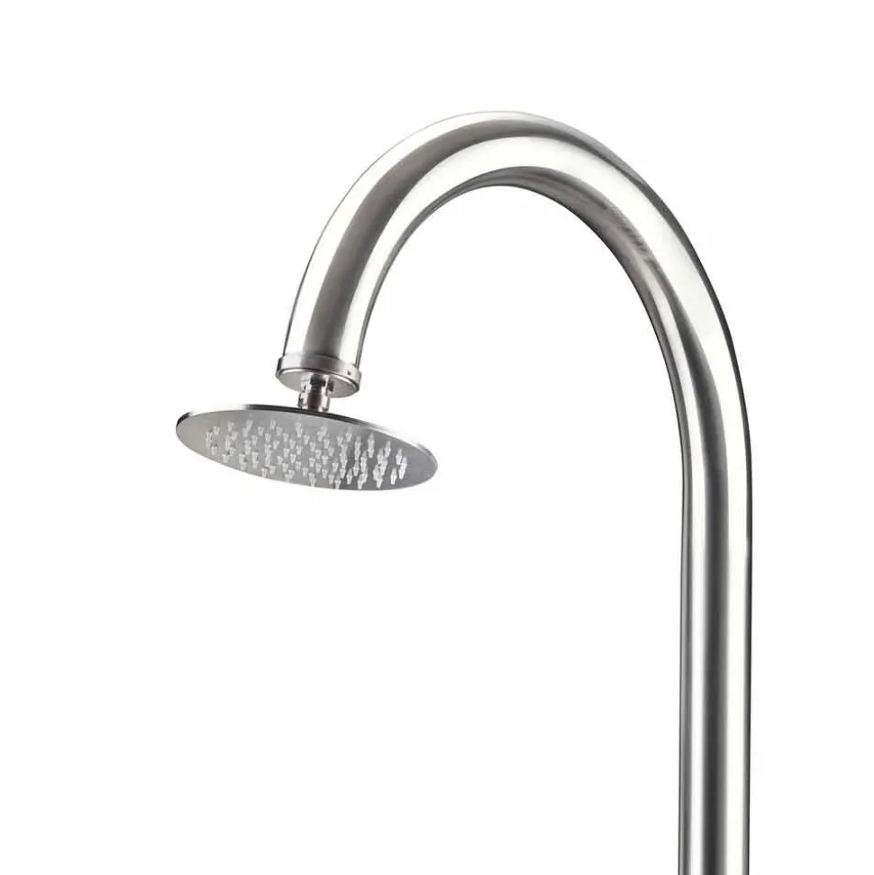 Colonna Doccia da Giardino in Acciaio Inox con Doccetta Made in Italy - Marlen