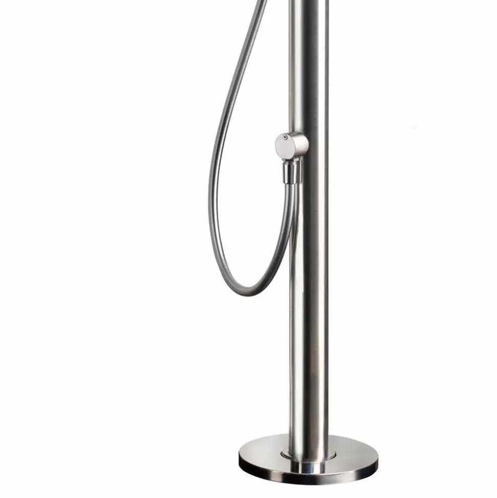 Colonna Doccia da Giardino in Acciaio Inox con Doccetta Made in Italy - Marlen